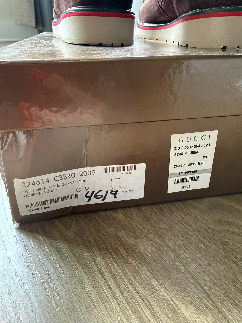 Gucci Brown Suede GG Monogram Fur-Lined Mid-Calf Boots - Picture 3 of 3